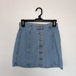 Forever 21 Retro Button Front Denim Skirt Size S